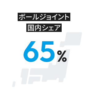 ボールジョイント国内シェア65％